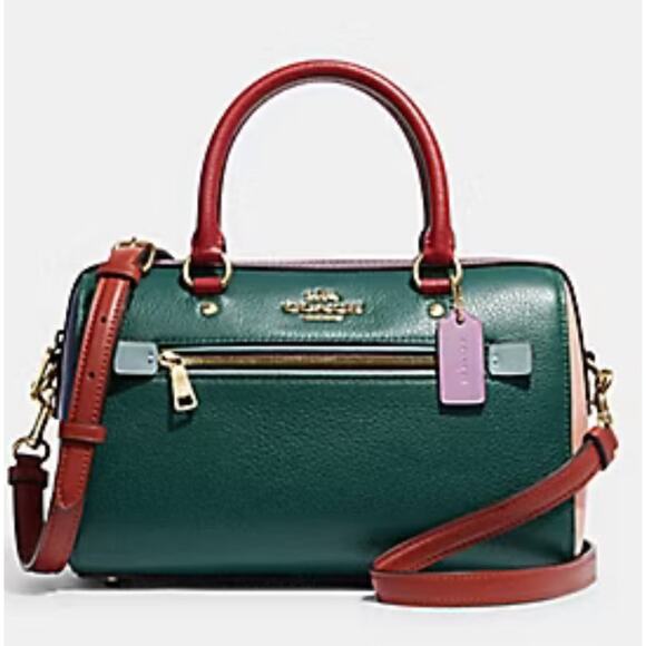 Coach Handbags - Coach Rowan Satchel Forest Multi  Style CE 648. Excellent Condition